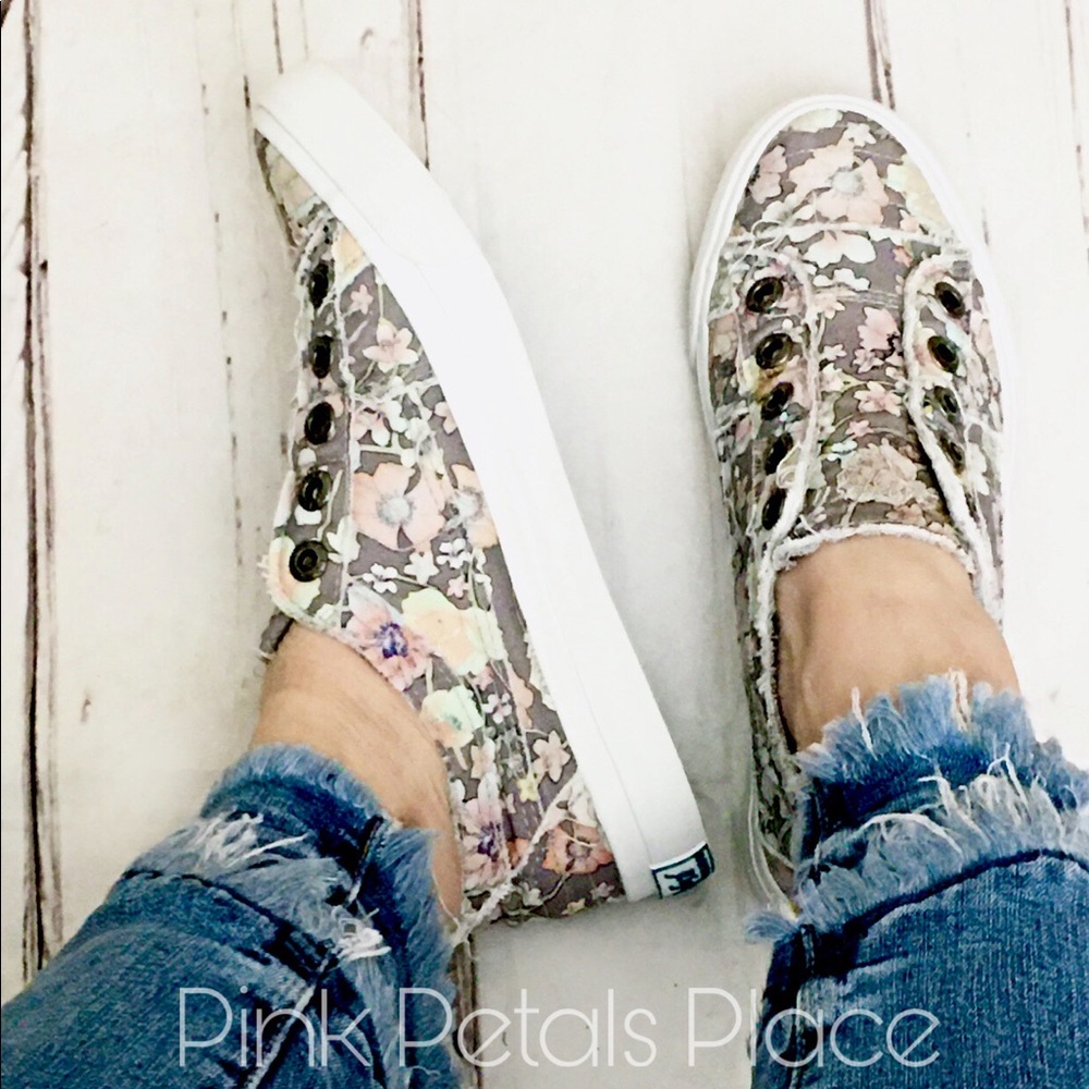 Blowfish grey floral sneakers